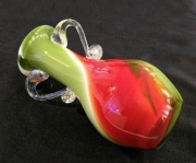 Wazon szklany flakon Tarnowiec kolorowy PRL Vintage