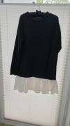 Prettylittlething sukienka z koszulową falbanką XL 