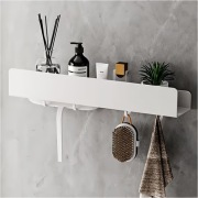 REKITA Półka prysznicowa bez wiercenia, 40 cm, stal nierdzewna
