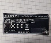 Sony HCD-EC69 części płyta taśma