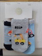 Skarpetki bawełniane 3pak - rozmiar 6/9mies