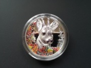 Duchy lasu, sarna, srebrna moneta Mongolia