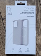 Etui B. B.Safe Magnetic Silicon Case iPhone 15 Pro szare Natural Titanium