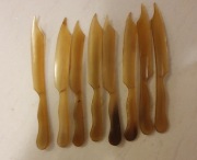 NOŻYKI 8szt. do owoców stare unikatowe ebonit vintage z czasów PRL-u