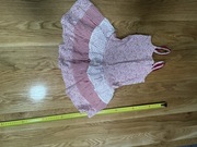 Bawełniana sukienka na ramiączkach różowo czerwona 116 cm pięć lat