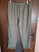 Reserved/Damskie letnie spodnie ze ściągaczami-rozm.42