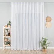 Firana firanka gotowa gładki batyst len FLEX 220x260
