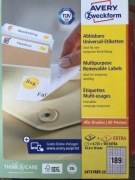 Etykiety uniwersalne Avery Zweckform, 25,4 x 10 mm, 189 na arkusz L4731