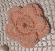 Kwiatek łososiowy, włóczka 