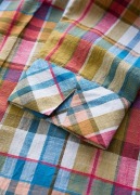 Seasalt Cornwall sukienka 42 organiczna bawełna krata niebieska zielona cze