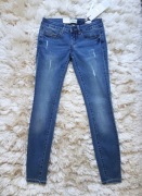 Spodnie jeansy biodrówki skinny ONLY W26 L30 XS S
