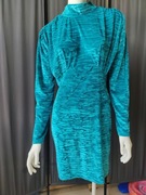 Śliczna sukienka welurowa. Z długi rękawem. Rozmiar L. NLY Trend