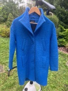 36 S M&S Marks & Spencer Limited edition wełniany zimowy turkusowy płaszcz