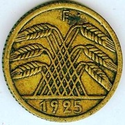 5 REICHSPFENNIG 1925 F - odmiana rewersu !!!