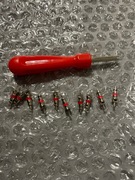 10 szt Zaworek wentyla Aligator do dętek typu Schrader + klucz