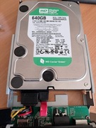 Dysk SATA - 640 GB - Western Digital - ze stacją dokującą i okablowaniem