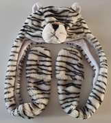 czapka zimowa + szalik + rękawiczki tygrys 62 cm 7-12 lat spo