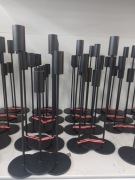 Komplet 3 nowoczesnych świeczników Loft – czarny mat (zestaw)