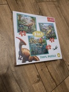 Puzzle trefl 4+ 3w1 dinozaury nowe 