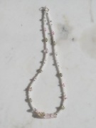 Naszyjnik Gwiazdki i Kwarc Różowy | Labradoryt, Srebro 925 | Boho Unikat