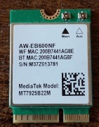 Karta WiFi Bluetooth AW-EB600NF MediaTek MT7925 M.2 laptop