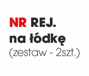 Naklejka NR rejestracyjny łódka, motorówka !!