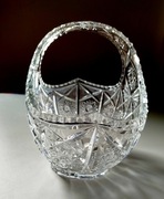 Kryształowy kosz huta Julia. Stan ideał! Lata 70. PRL. Vintage