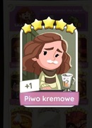 Monopoly GO Zestaw Set 20 Naklejka Karta 5* Piwo kremowe 