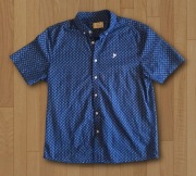 George Casual Outfitters Koszula Niebieska w Ptaszki Krótki Rękaw Rozmiar L