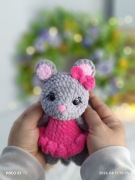 Myszka handmade szydełkowa | maskotka amigurumi | prezent dla dziecka