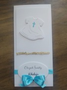 Zaproszenia na Chrzest Święty szatka koperta