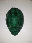 Rzeźba twarzy z malachitu