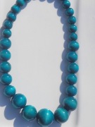 Drewniane korale góralskie turkus