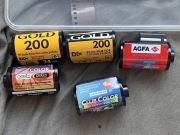 Filmy fotograficzne po terminie KODAK GOLD AGFA EMPIK 5 szt.