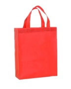 Torba na zakupy czerwona wigofilowa wielokrotnego użytku EKO 38x30 cm