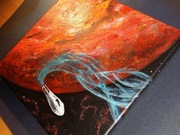 tryptyk ,,Veni, Vidi, ?'' -  akryle, Mars, Space