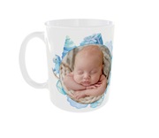 Kubek ze zdjęciem, metryką na narodziny dziecka - Chłopiec, personalizowany