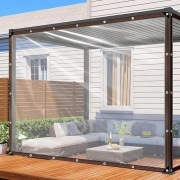 Plandeka przezroczysta ogrodowa tarasowa wodoodporna z oczkami anty-uv 2x5m