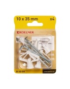 Kołek rozporowy 10 mm z hakiem kątowym - blister 4 szt