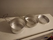 Zestaw turystycznych aluminiowych garnków (Gruba blacha)