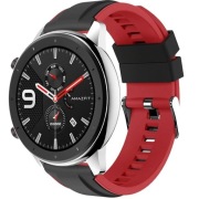 Pasek silikon CZERWONO CZARNY 22mm z TELESKOPAMI