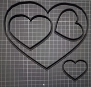 Foremki do Ciastek 9 sztuk, wykrojnik, walentynki, serca, usta, koperta 