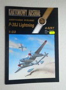 P38 LIGHTNING - model kartonowy 