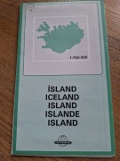 Iceland 1:750 000 mapa