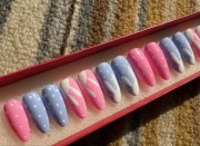 Ręcznie malowane sztuczne paznokcie,press on nails