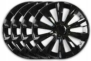 4x Kołpaki uniwersalne Delta Black czarne 16 cali na koła samochodowe