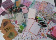 Zestaw scrapbooking planer organizer bullet journal + taśmy, naklejki 