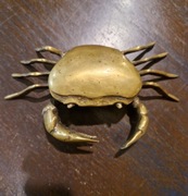 FIGURKA KRAB rzeźba figura afrykańska z Agharta metal srebrny na prezent 