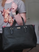 Kate Spade New York czarna torebka skórzana shopperka skóra naturalna tote