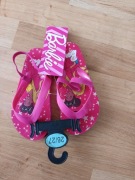 Nr7) laczki klapki japonki obuwie dla dziewczynki r 26 27 barbie 